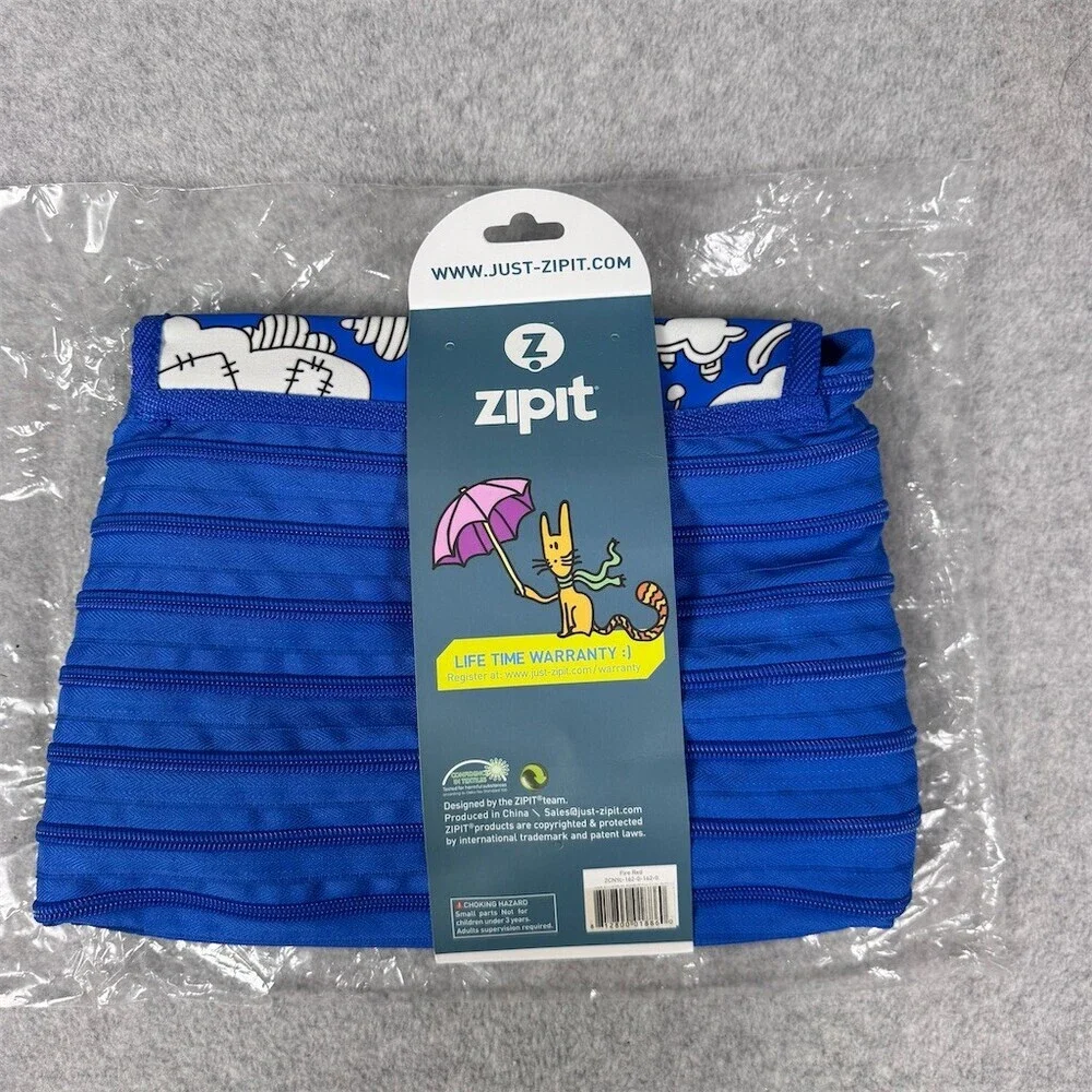 Zipit Color In Kids Messenger Bag Blue w/ 6 Washable Markers Small